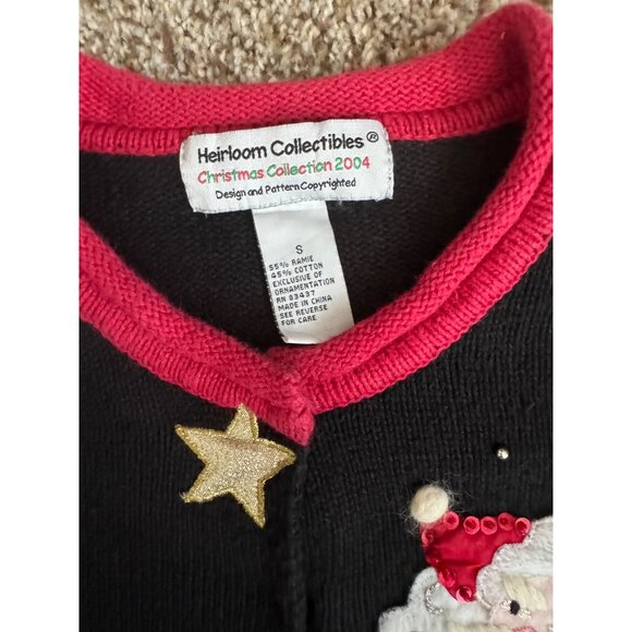 Vintage Heirloom Collectibles Christmas Collection Button Up Sweater - Size Smal - Picture 3 of 9